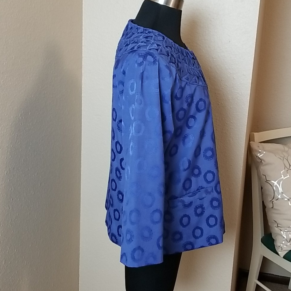 Chicos Hook Front Lined Print Jacket - image 4